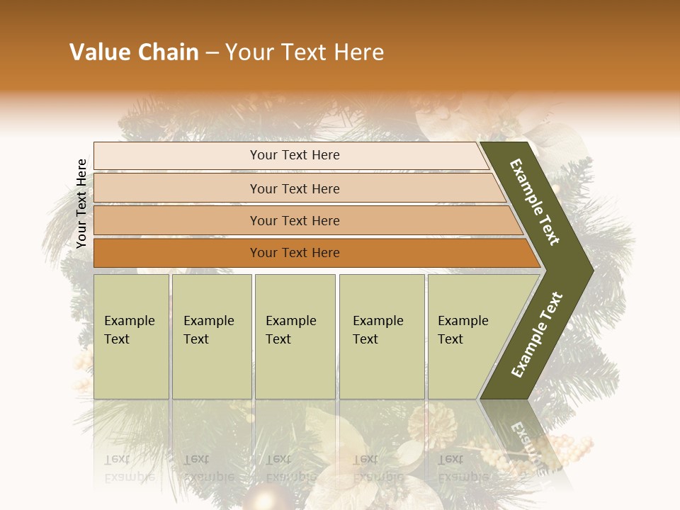 Year Christmas Garland PowerPoint Template