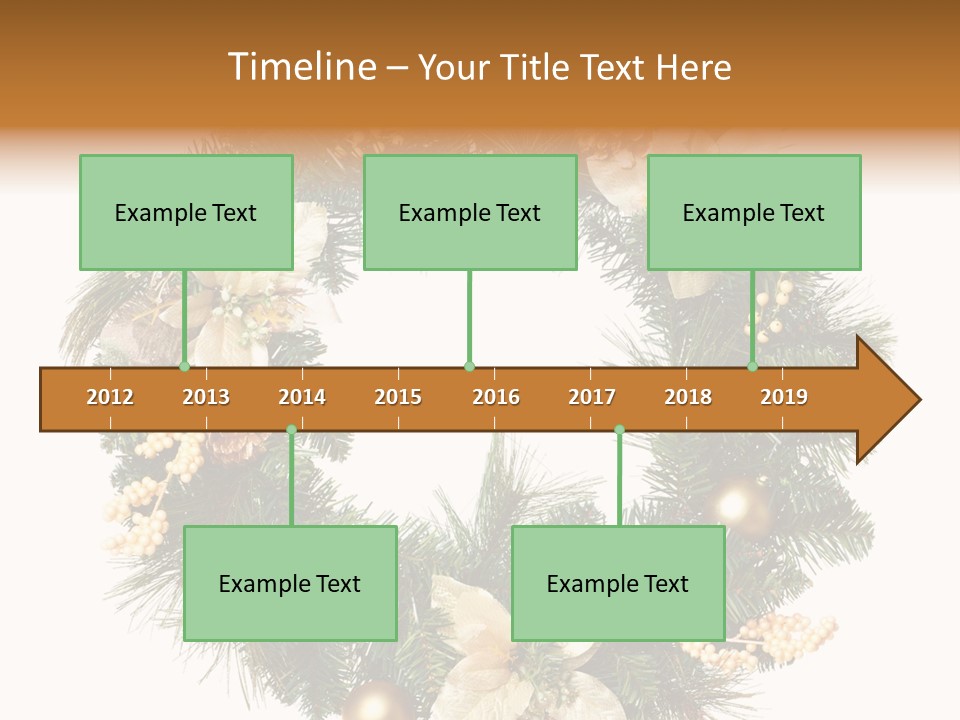Year Christmas Garland PowerPoint Template