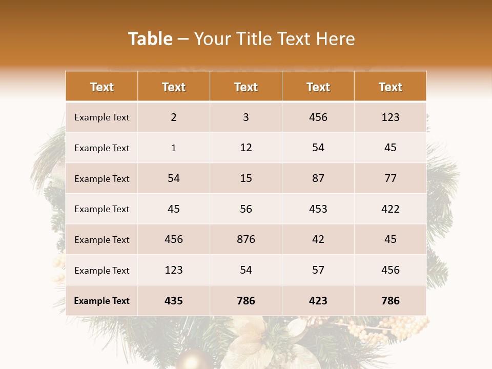 Year Christmas Garland PowerPoint Template