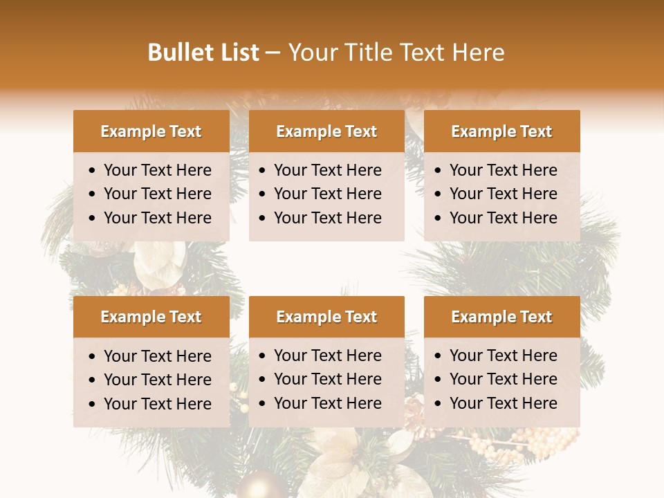 Year Christmas Garland PowerPoint Template