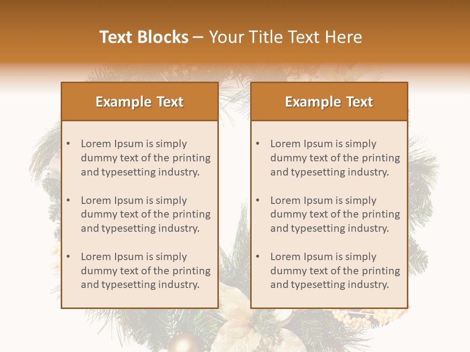 Year Christmas Garland PowerPoint Template