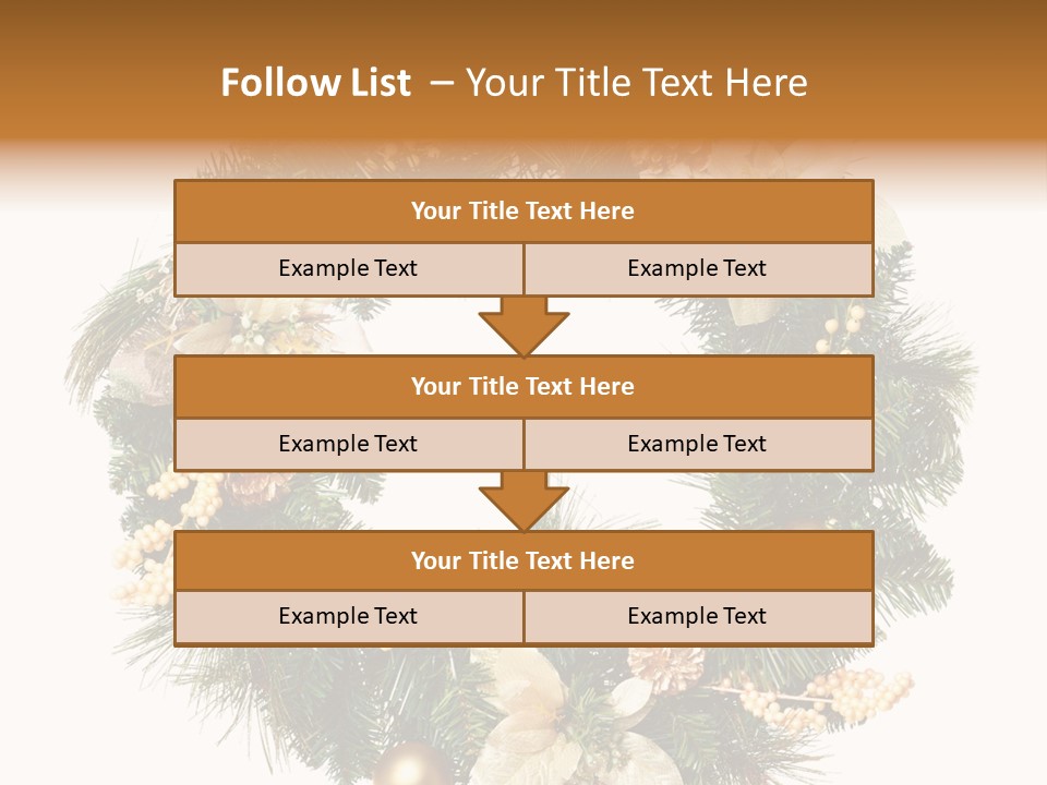 Year Christmas Garland PowerPoint Template