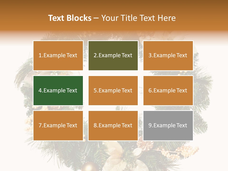 Year Christmas Garland PowerPoint Template