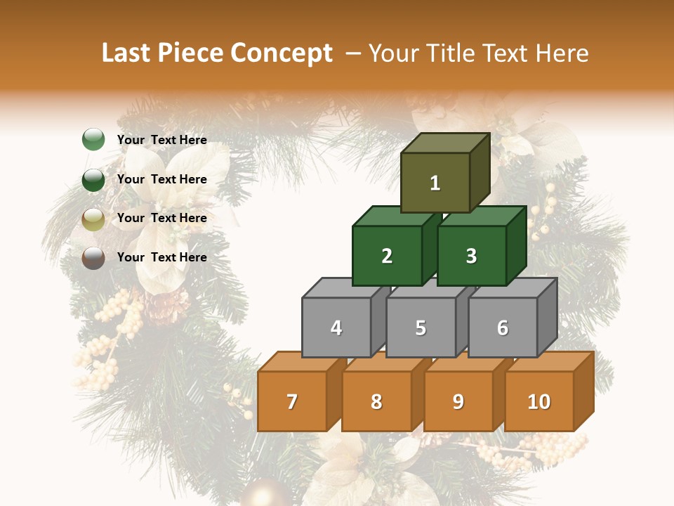 Year Christmas Garland PowerPoint Template