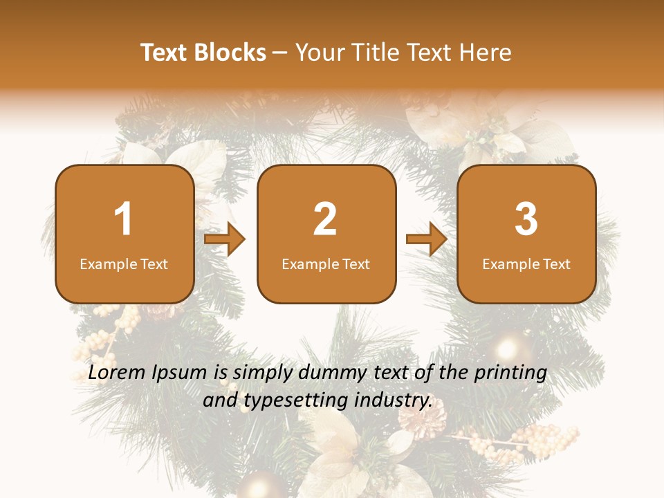 Year Christmas Garland PowerPoint Template