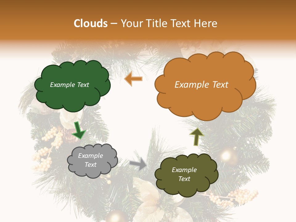 Year Christmas Garland PowerPoint Template