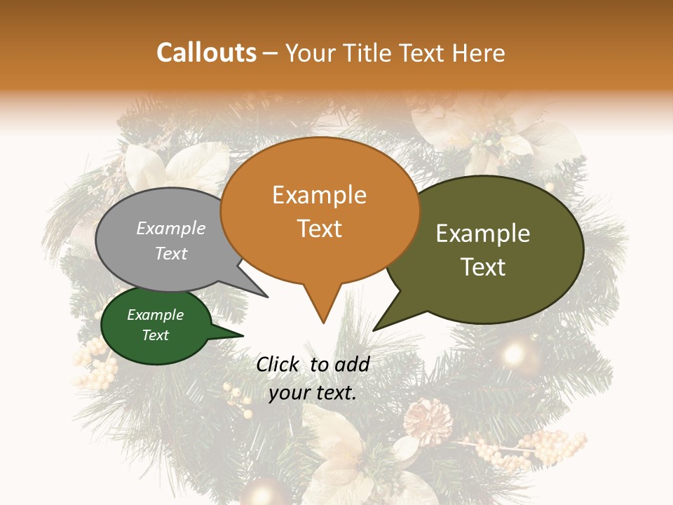 Year Christmas Garland PowerPoint Template