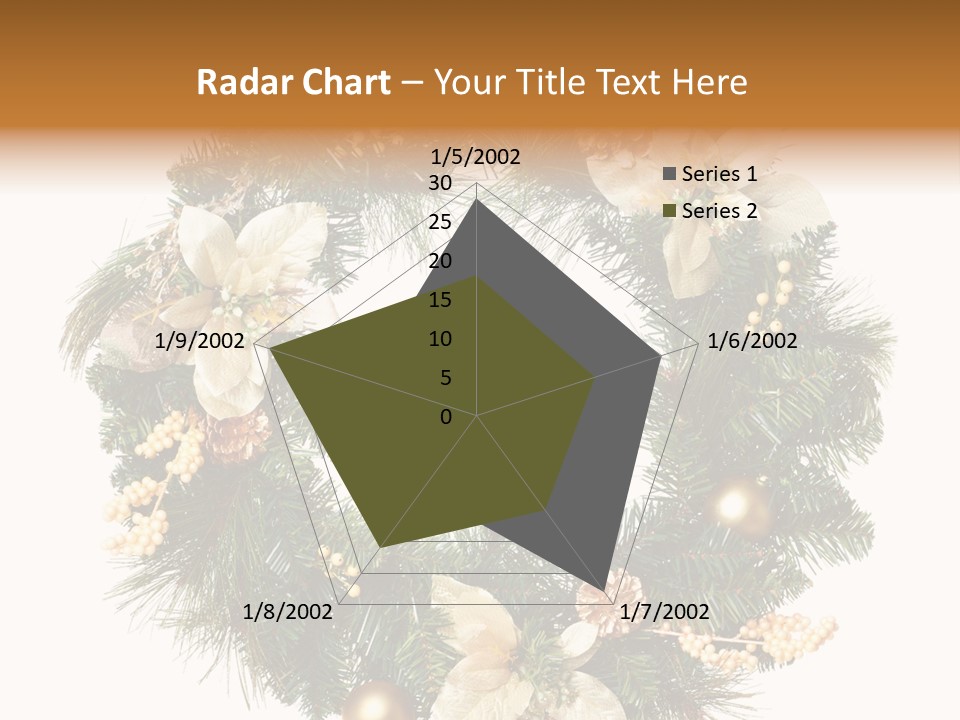 Year Christmas Garland PowerPoint Template