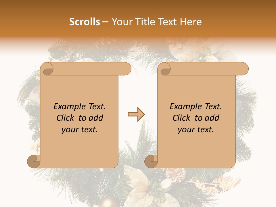 Year Christmas Garland PowerPoint Template
