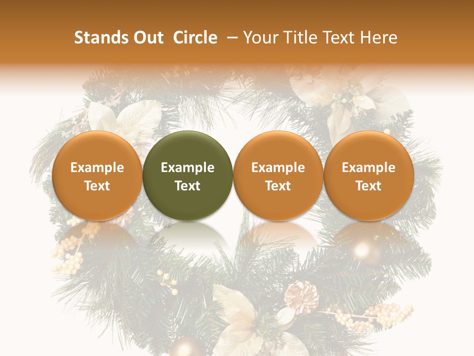Year Christmas Garland PowerPoint Template
