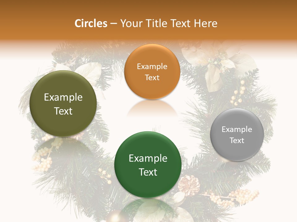 Year Christmas Garland PowerPoint Template