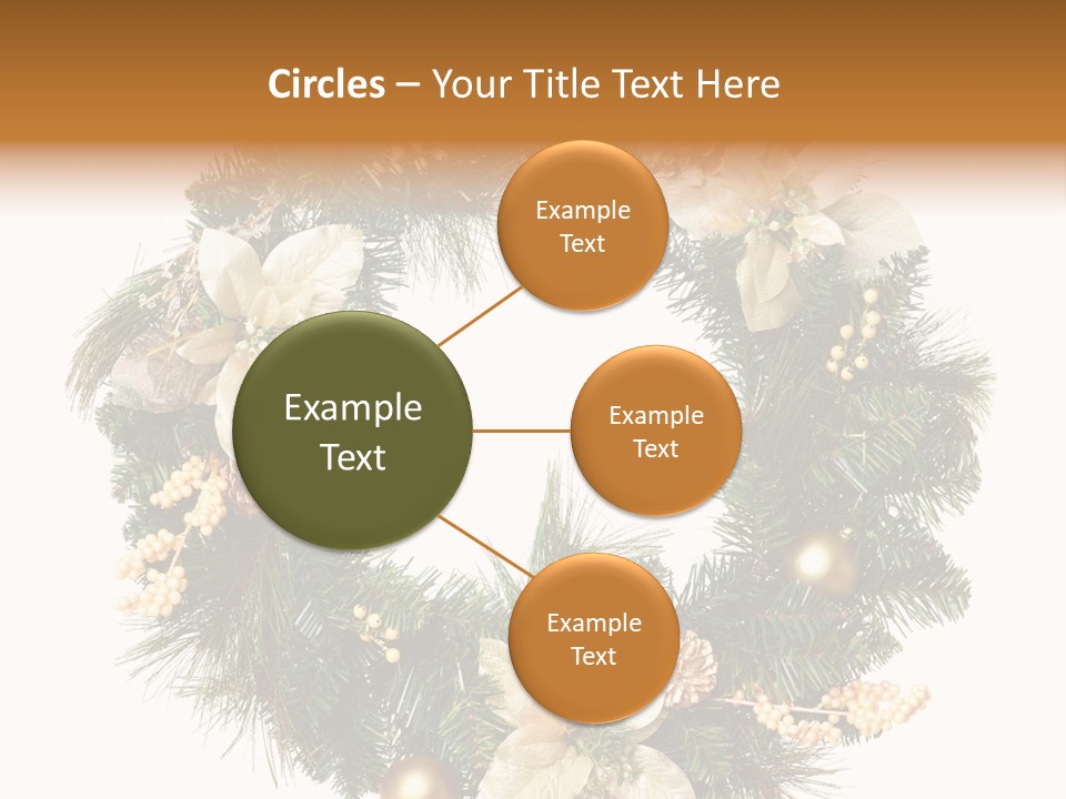 Year Christmas Garland PowerPoint Template