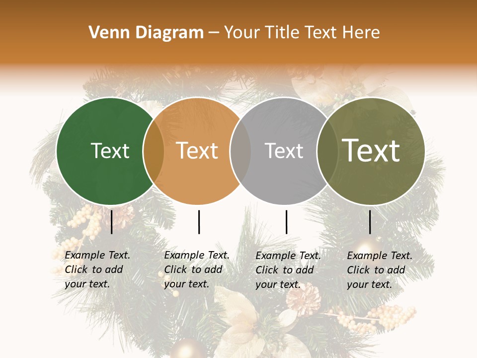 Year Christmas Garland PowerPoint Template
