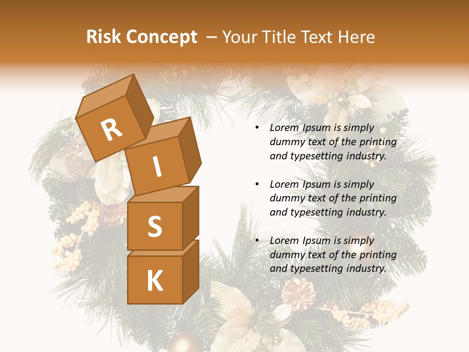 Year Christmas Garland PowerPoint Template