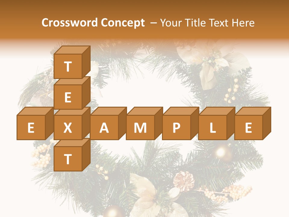 Year Christmas Garland PowerPoint Template