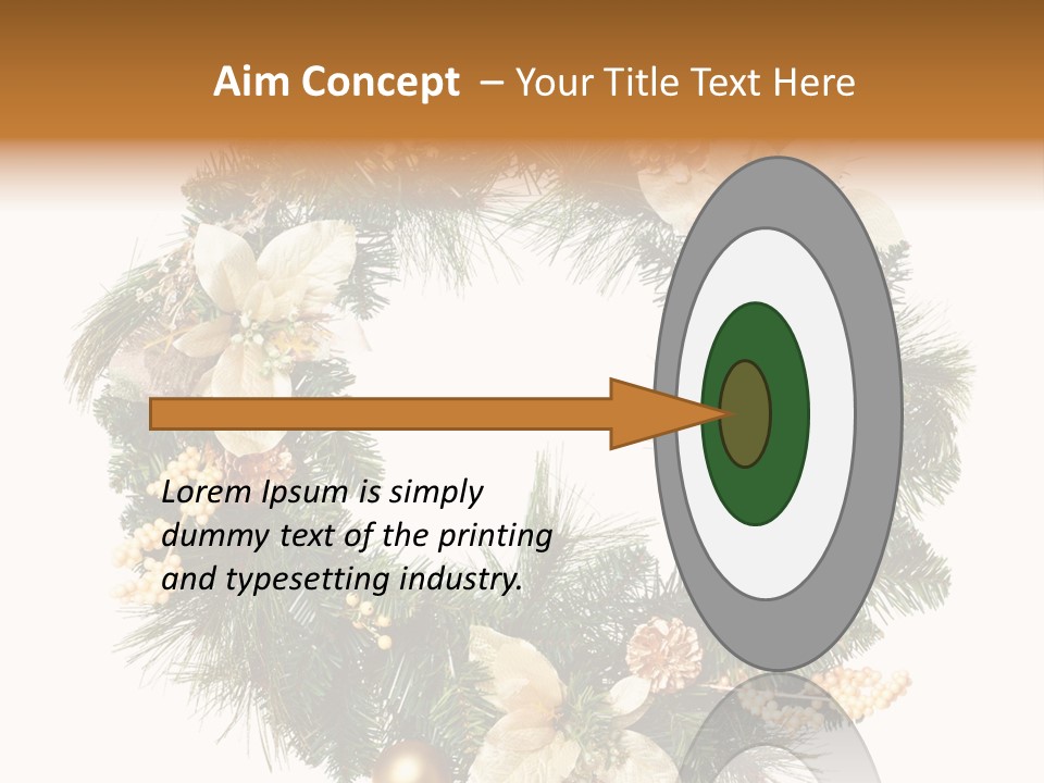 Year Christmas Garland PowerPoint Template