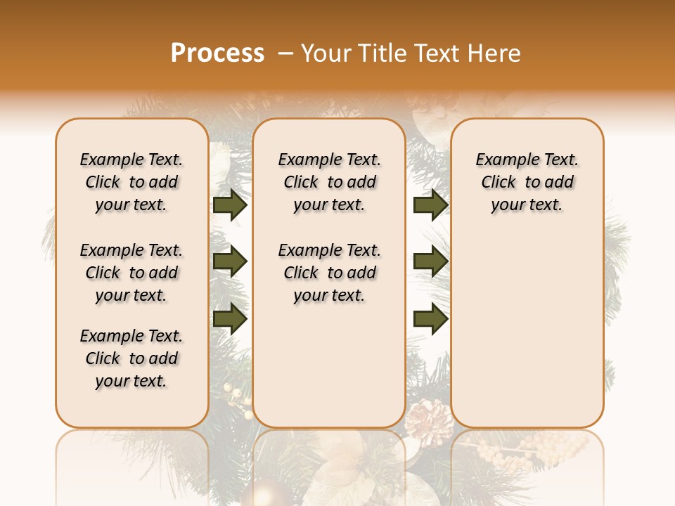 Year Christmas Garland PowerPoint Template
