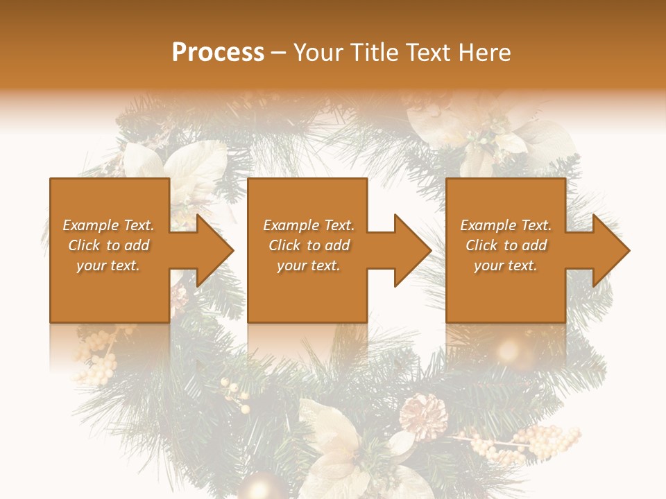 Year Christmas Garland PowerPoint Template