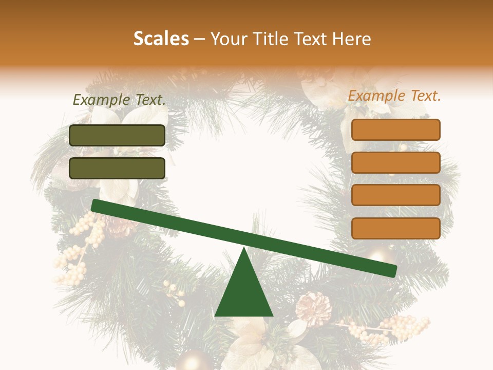 Year Christmas Garland PowerPoint Template