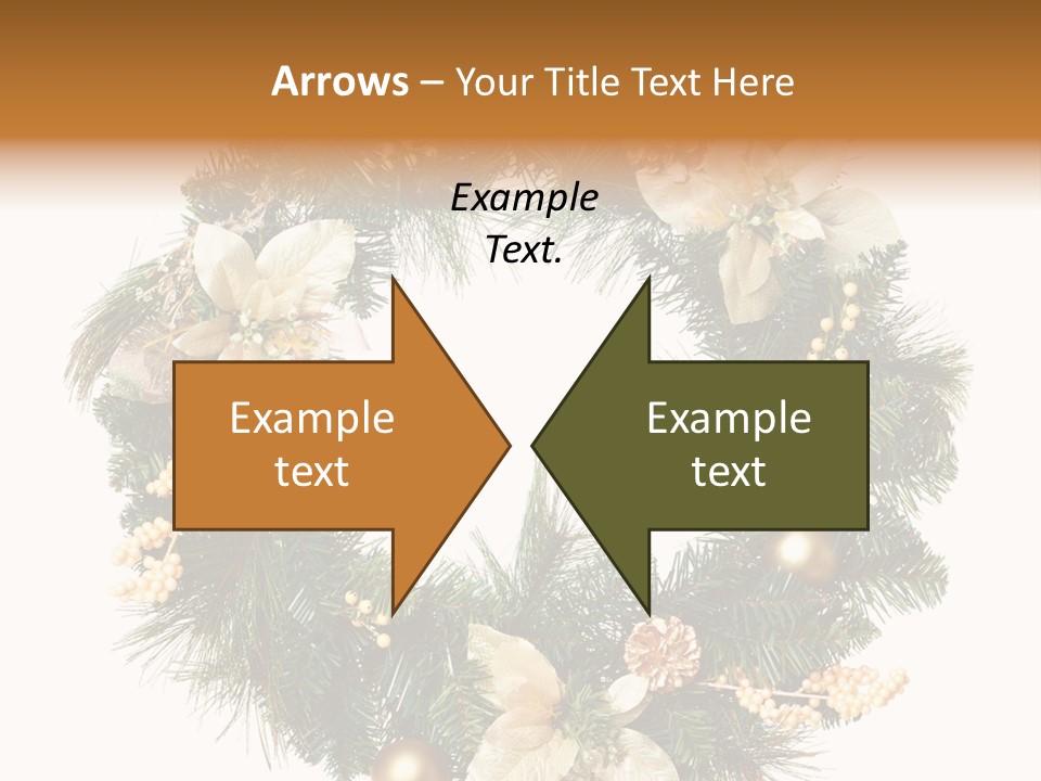 Year Christmas Garland PowerPoint Template