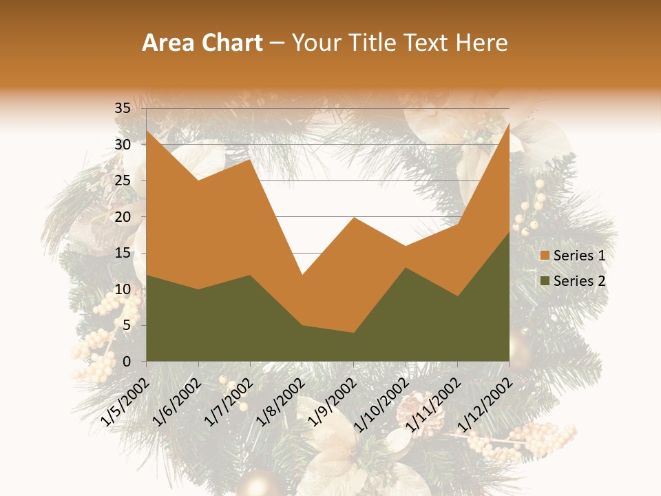 Year Christmas Garland PowerPoint Template
