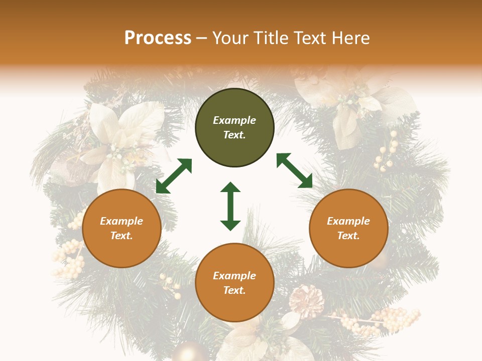 Year Christmas Garland PowerPoint Template