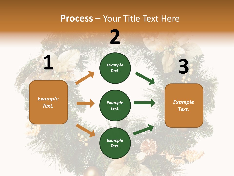 Year Christmas Garland PowerPoint Template