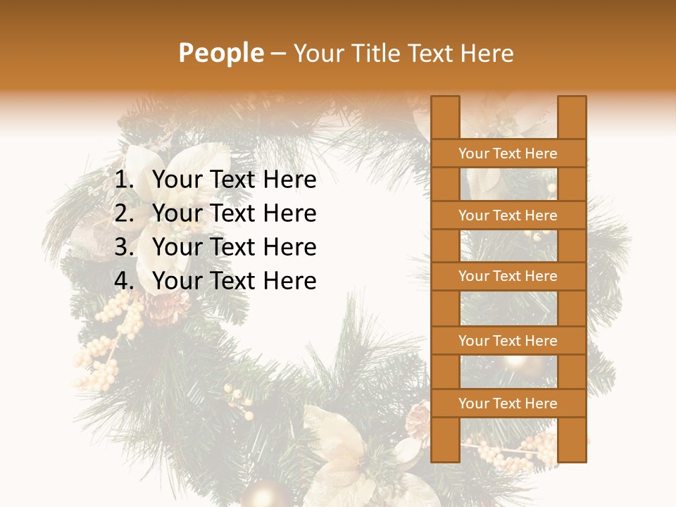 Year Christmas Garland PowerPoint Template