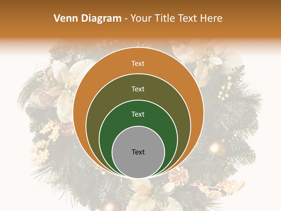 Year Christmas Garland PowerPoint Template
