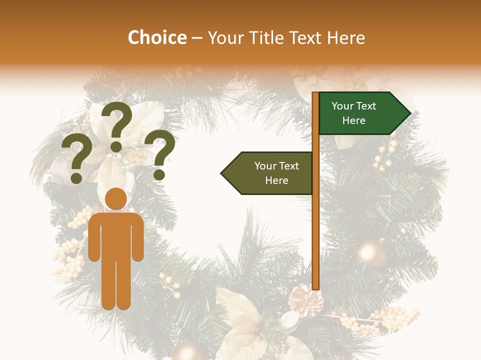 Year Christmas Garland PowerPoint Template