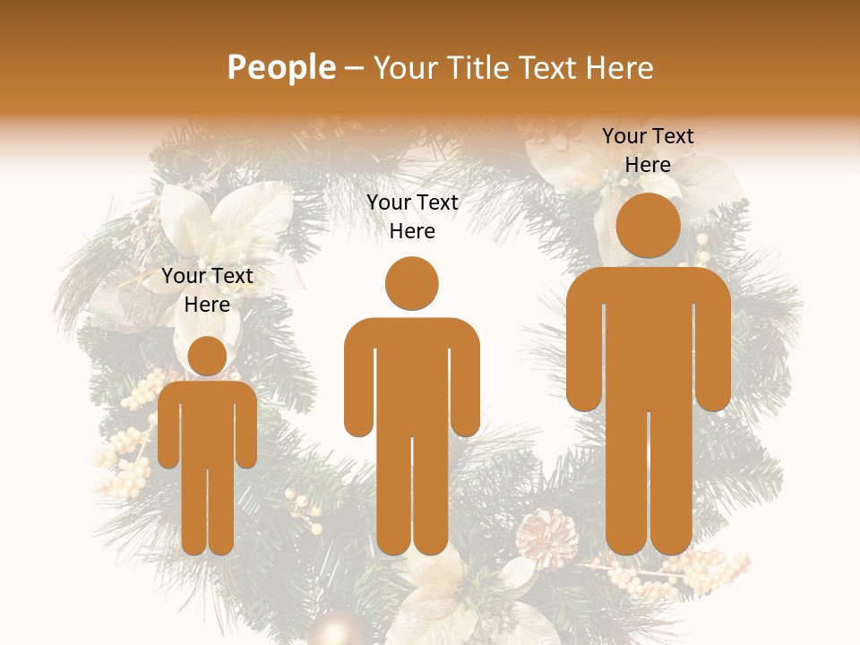 Year Christmas Garland PowerPoint Template