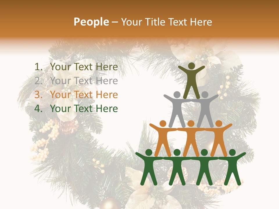 Year Christmas Garland PowerPoint Template