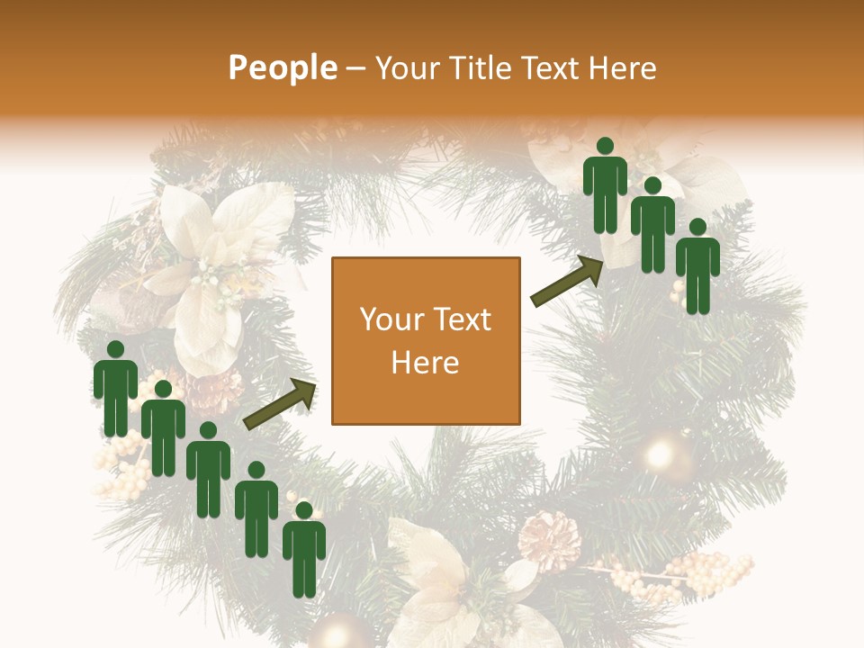 Year Christmas Garland PowerPoint Template