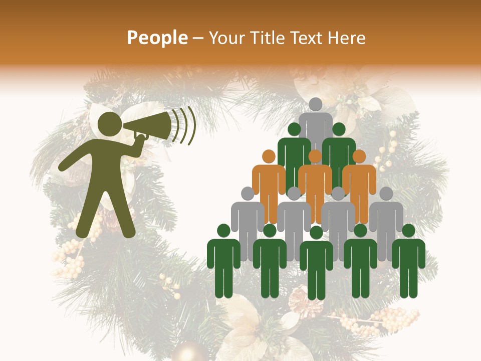 Year Christmas Garland PowerPoint Template