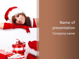 Beautiful Woman Surprise PowerPoint Template