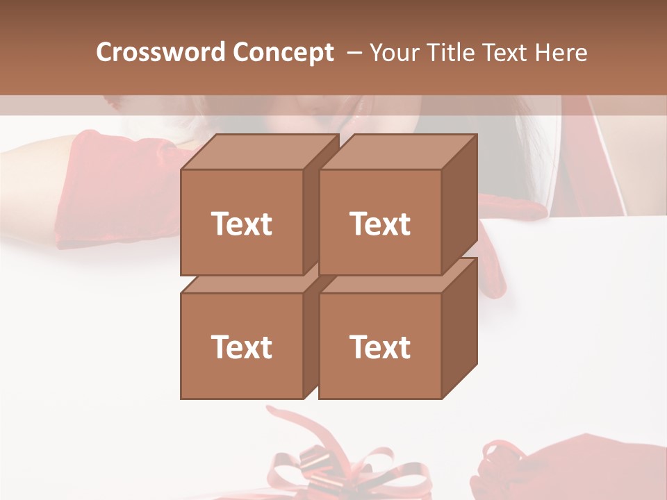 Beautiful Woman Surprise PowerPoint Template