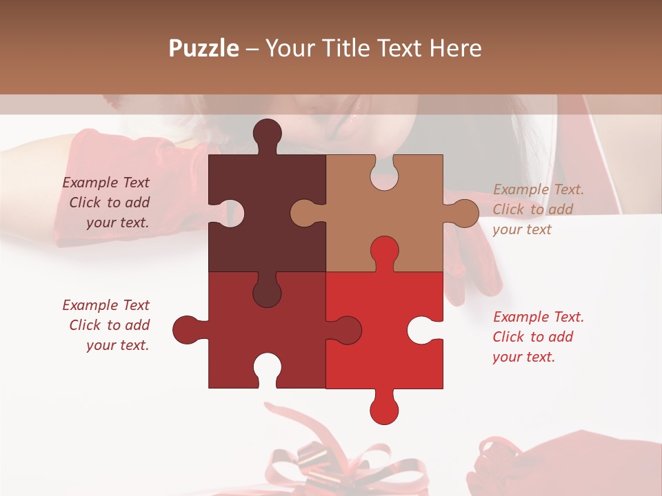 Beautiful Woman Surprise PowerPoint Template