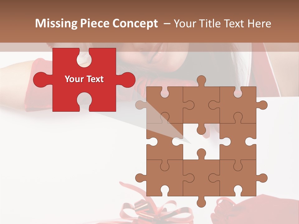 Beautiful Woman Surprise PowerPoint Template