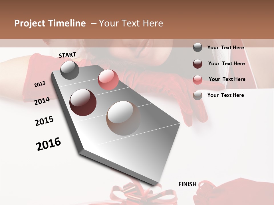 Beautiful Woman Surprise PowerPoint Template