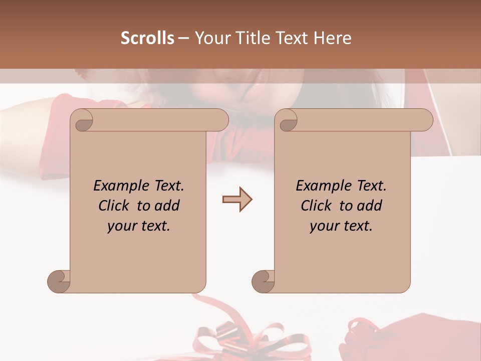 Beautiful Woman Surprise PowerPoint Template