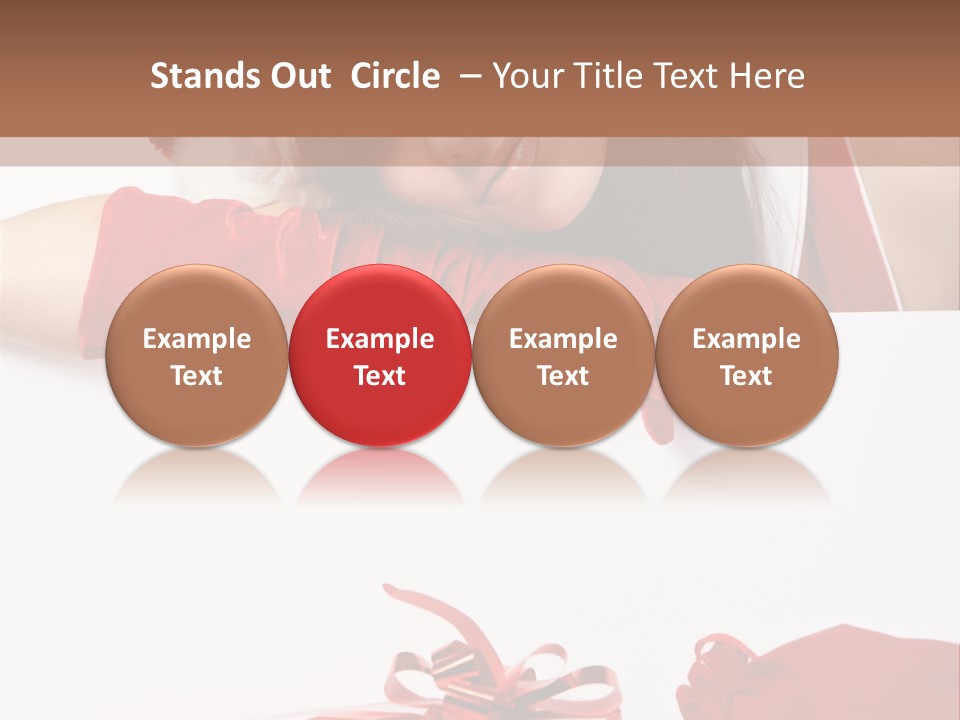 Beautiful Woman Surprise PowerPoint Template