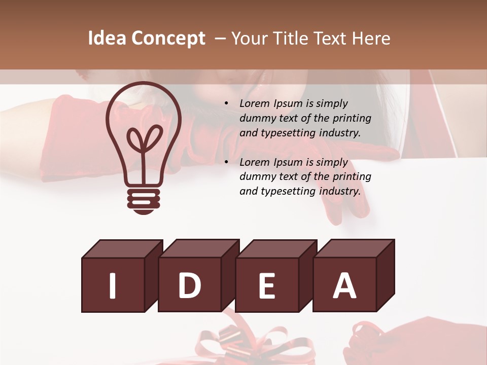 Beautiful Woman Surprise PowerPoint Template