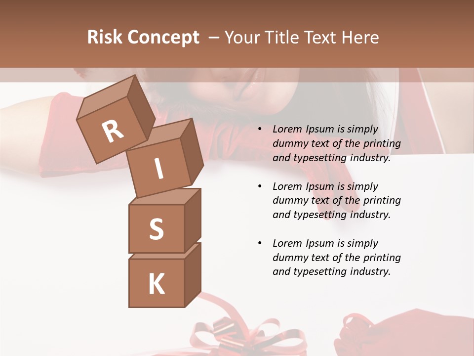 Beautiful Woman Surprise PowerPoint Template