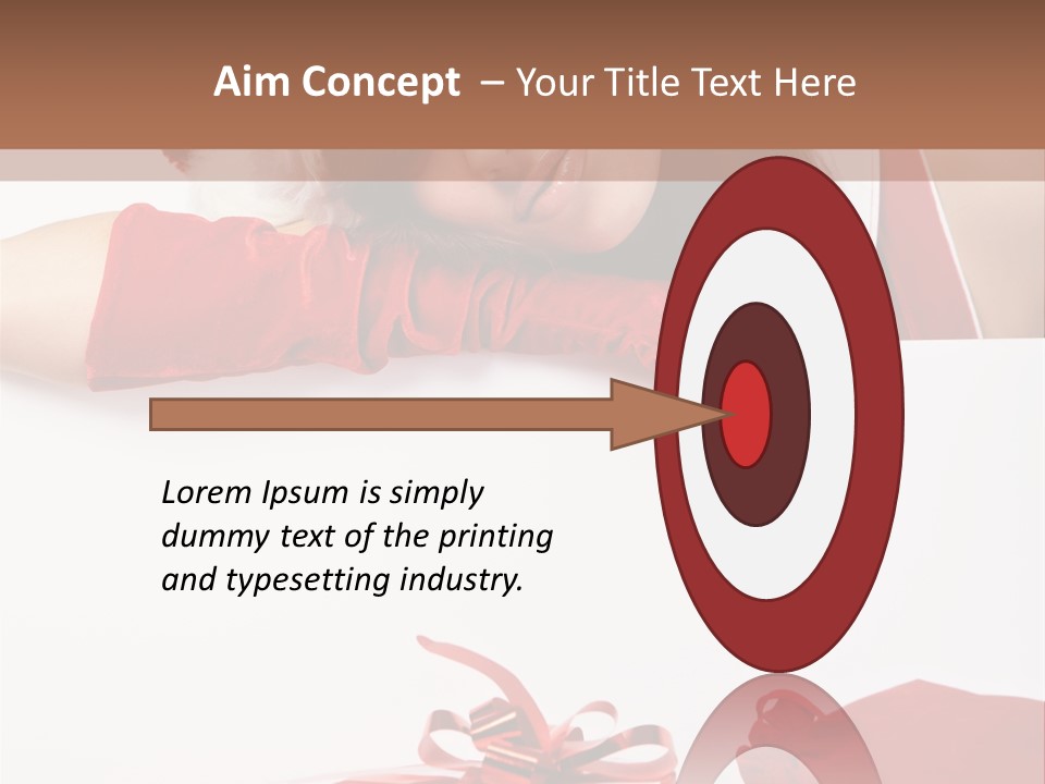 Beautiful Woman Surprise PowerPoint Template