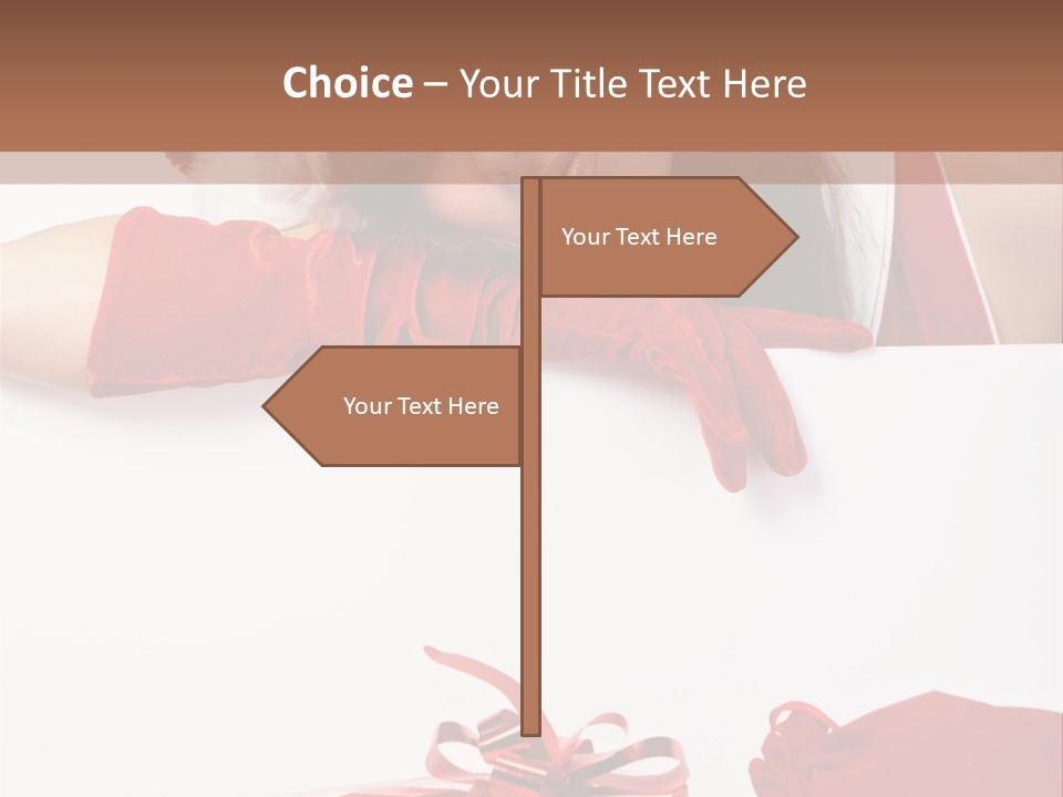 Beautiful Woman Surprise PowerPoint Template