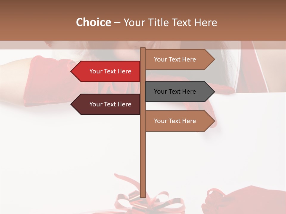 Beautiful Woman Surprise PowerPoint Template