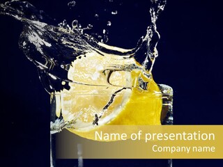 Fruit Glass Lemon PowerPoint Template