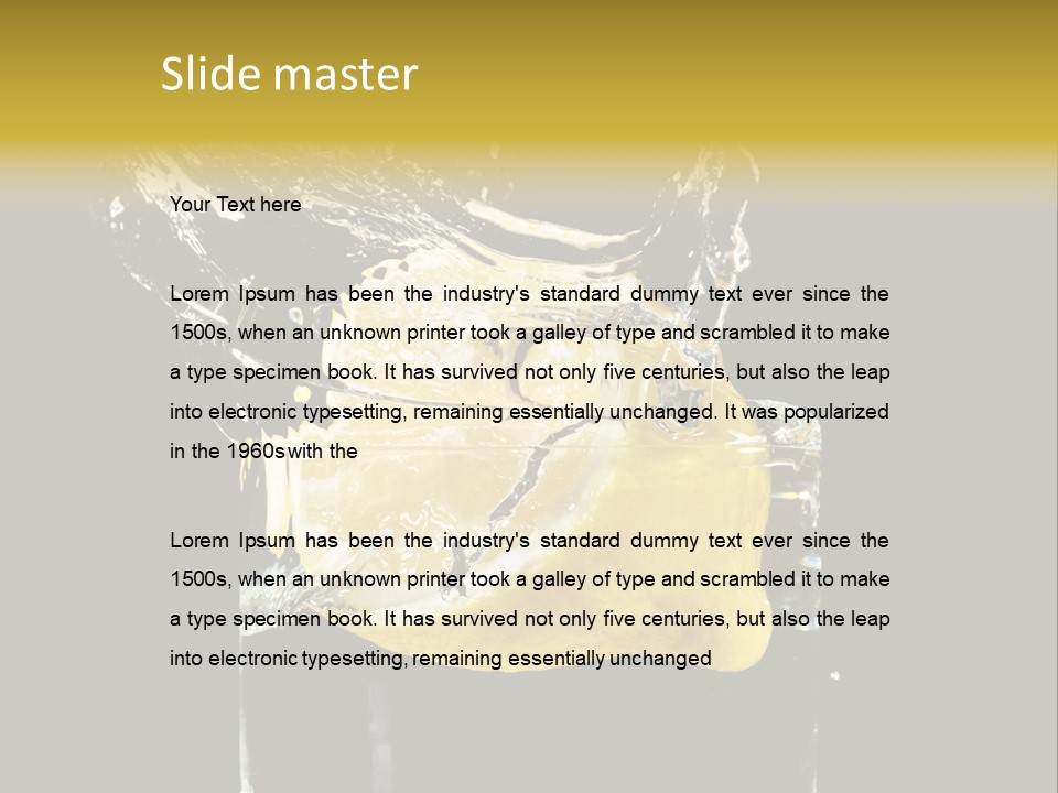 Fruit Glass Lemon PowerPoint Template