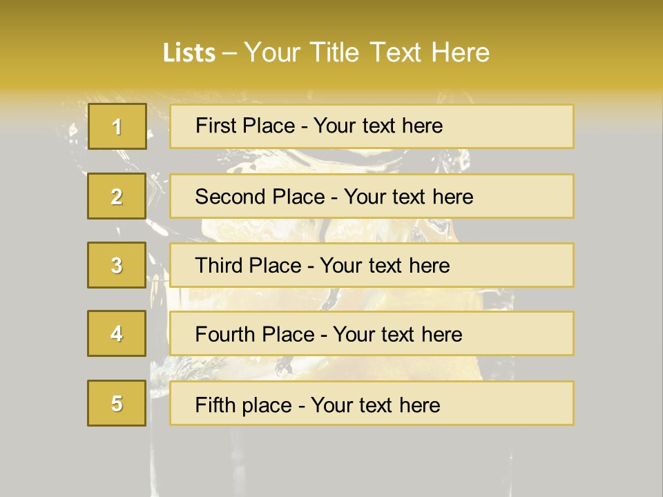 Fruit Glass Lemon PowerPoint Template