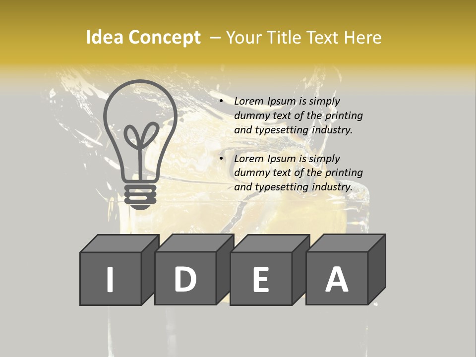 Fruit Glass Lemon PowerPoint Template